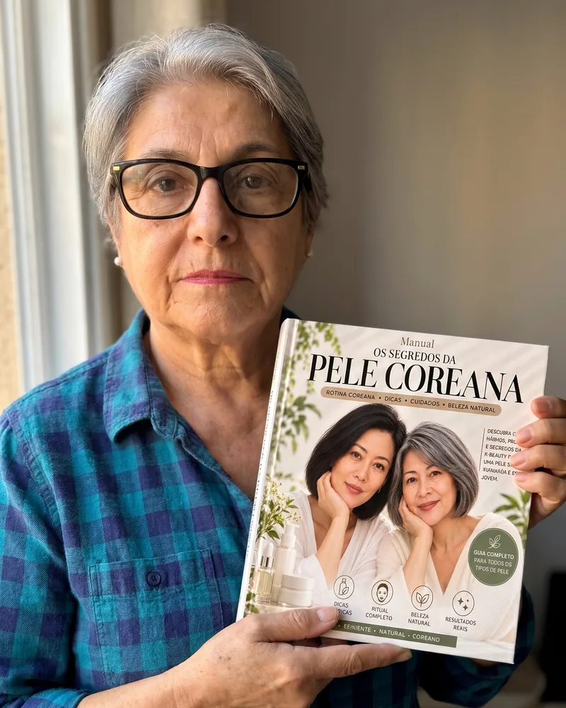 Cliente com o Manual Segredos da Pele Coreana